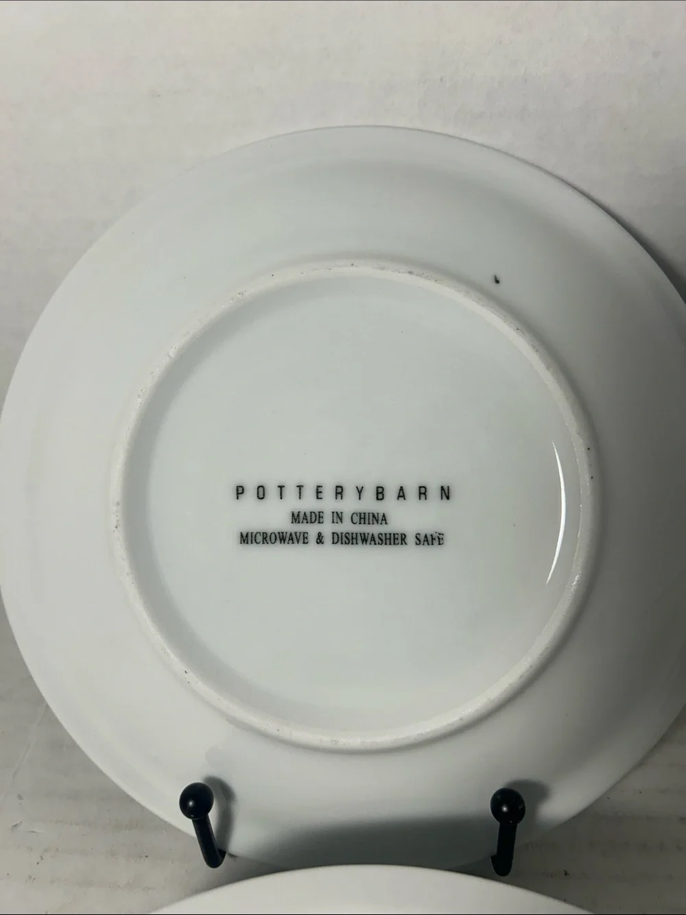 White Ceramic Serving Salad plates Set of 4 7 1/2 inch
